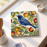 Bluebird in Apple Tree Trivet