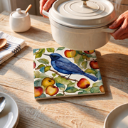 Bluebird in Apple Tree Trivet