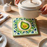 Avocado Majolica Trivet