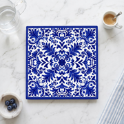 Blue Majolica Trivet