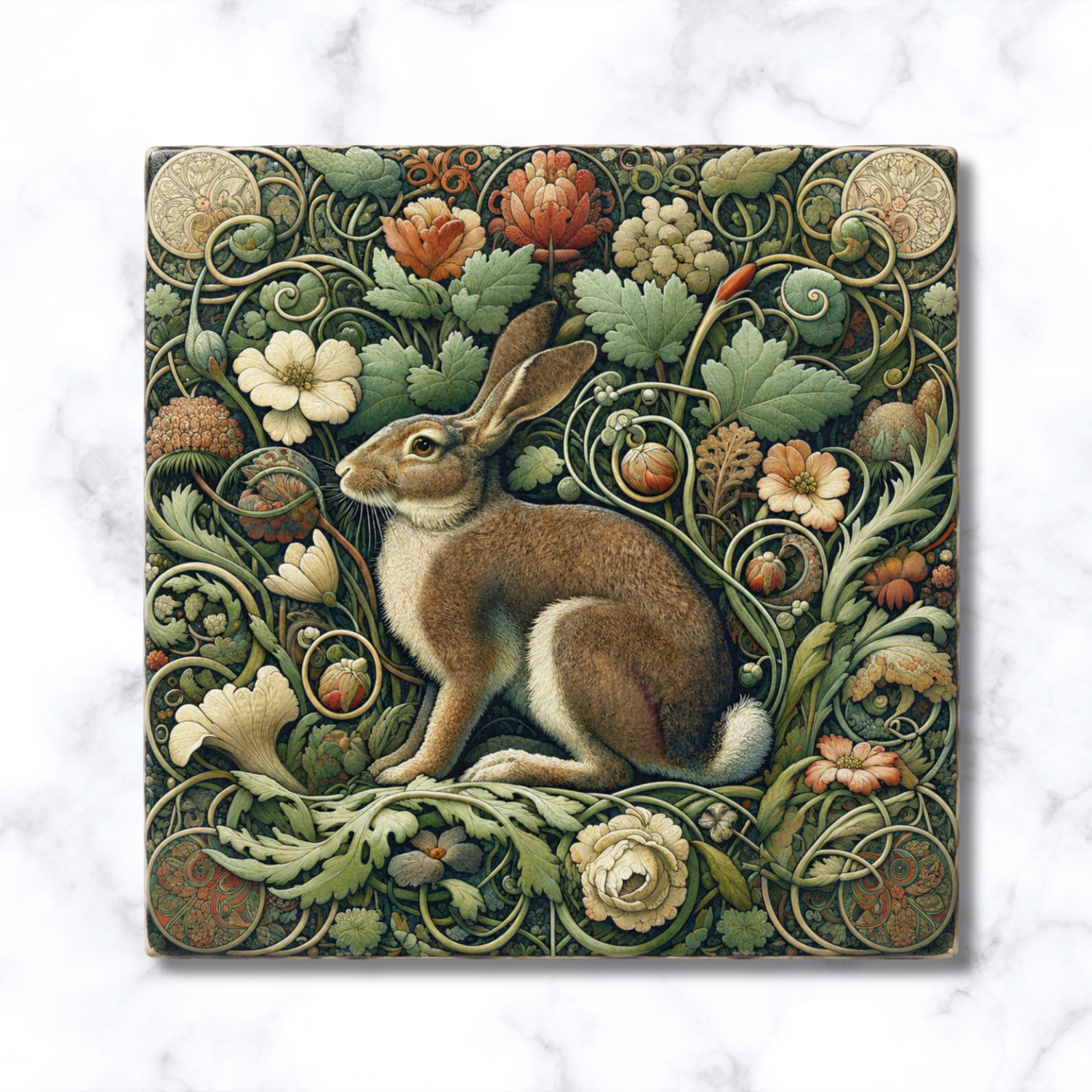 Morris Inspired Rabbit Trivet