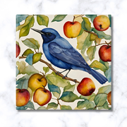 Bluebird in Apple Tree Trivet