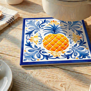 Pineapple Majolica Trivet