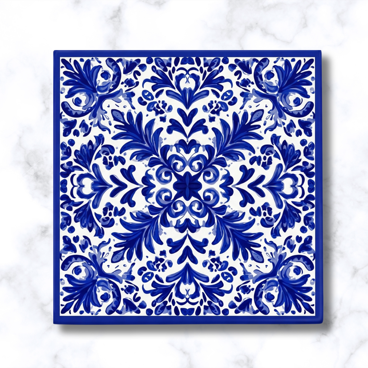 Blue Majolica Trivet
