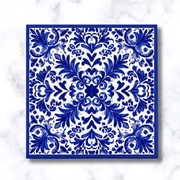 Blue Majolica Trivet
