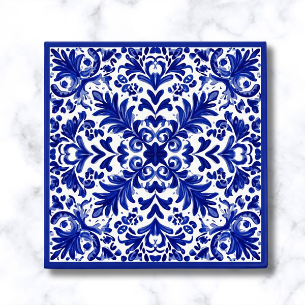 Blue Majolica Trivet