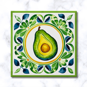 Avocado Majolica Trivet